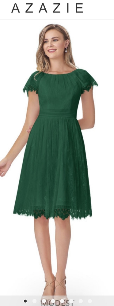 Azazie Dark Green Bridesmaid dress Phoebe